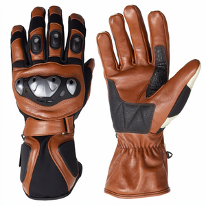 Guantes de Motocicleta de Cuero de Alta Calidad, Resistentes, con Protección para los Nudillos, Pantalla Táctil, Impermeables, Transpirables, Dedos Completos, para Deportes al Aire Libre - Product Image 3