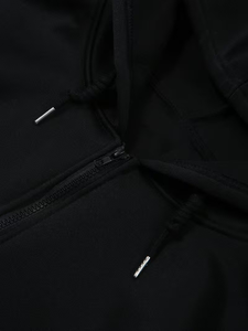 Custom Women's Hoodie Your Design Elegant Hooded Sweatshirt Versatile Drawstring Kangaroo Pocket Zip-Front 100% Cotton Terry - Product Image 4