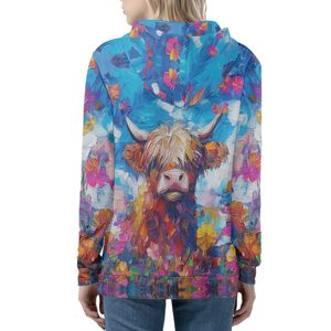 Sweat à capuche zippé intégral en polaire longue, camouflage personnalisé, le plus populaire, grande taille pour femme, décontracté, été, oversize, XXL, hiver - Product Image 3