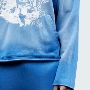Ensemble de survêtement unisexe personnalisé avec logo, en molleton uni à capuche, style vintage délavé à l'acide, pull à capuche et pantalon de jogging 100 % coton - Product Image 6