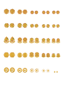 ต่างหูทองคำแท้ 22K ล่าสุด พร้อมจี้ประดับอัญมณี CZ แบบอินเดียดั้งเดิมเคลือบเมนาคารี สำหรับผู้หญิง - Product Image 3