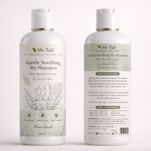 Champú Calmante a Base de Plantas, Tamaño Prueba 500ML, Champú en Envase de Plástico para Cachorros, Desodorante para Mascotas - Product Image 6