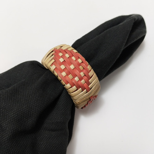 Anneau de serviette en bambou tressé artisanal, style nordique, accessoire de table durable pour thèmes tropicaux, côtiers ou campagnards, idéal pour les réceptions formelles - Product Image 6