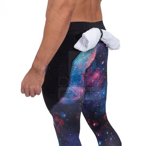 Leggings pour hommes de haute qualité, taille élastique, séchage rapide, compression, vêtements de sport, course à pied, fitness, logo personnalisé, vente en gros, faible MOQ - Product Image 4