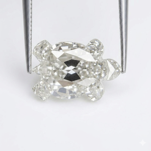 Diamant CVD cultivé en laboratoire, forme fantaisie unique, 3,00 carats, taille tortue, clarté VVS-VS, couleur DEF, pour une pièce unique. - Product Image 1