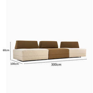 Juego de Sofás Seccionales Rectangulares de Cuero Genuino Europeo de Alta Calidad para Sala de Estar de Apartamento - Product Image 3
