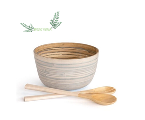 Juego de Tazones para Ensalada de Bambú Natural, Ecológico, de Primera Calidad, por Eco2go Vietnam - Product Image 2