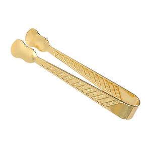 Wholesale Custom Size Silver Ice Tong With Ornate Design For <b>Bar</b> Supplies Food Grade Brass Food Salad Bakery Use Serving Tong - Product Image 5