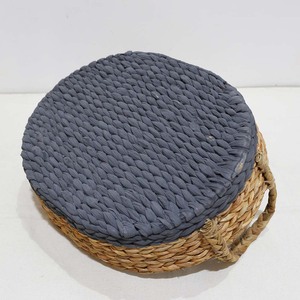 New Design Round <b>Serving</b> <b>Tray</b> Basket with Two Tone <b>Black</b> Bottom and Braided Handles for Home Decor - Product Image 2