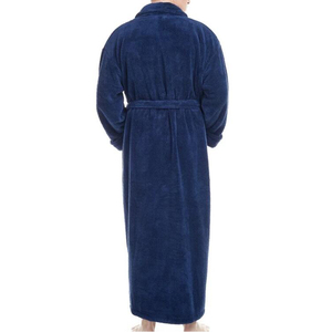 Custom Logo High Quality Luxury Flannel Absorbent Breathable Long Sleeve 220g <b>Bathrobe</b> Unisex Plus Size Thermal Hood 100% Cotton - Product Image 4