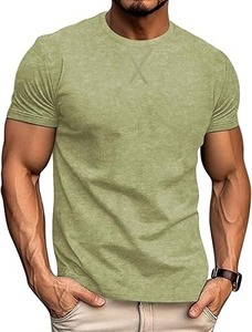 T-shirt pour homme tendance en tissu 100% coton doux, respirant et écologique, service OEM personnalisé pour l'été - Product Image 6