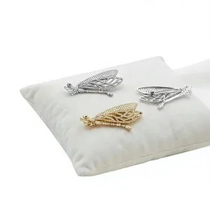 Silver Gold Plated Dragonfly Zircon <b>Brooch</b> Crystal Insect Lapel <b>Pin</b> Badge Jewelry for Women and men Wedding Party Occasion - Product Image 1