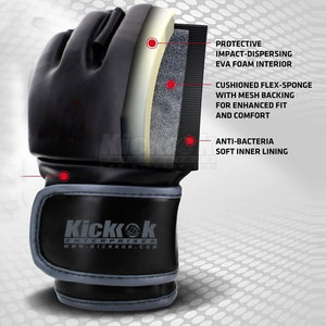 Guantes de MMA de Cuero de Grado Profesional con Sensación Ligera, Soporte Fuerte para Muñeca, Diseño Unisex, Perfectos para Entrenamiento y Competición - Product Image 5