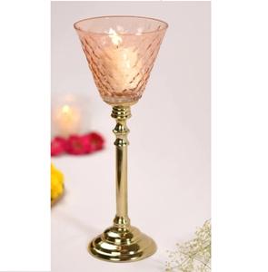 Elegant Design <b>Gold</b> Plated Finishing Metal Votive Holder Classic Style Wedding & Dinner <b>Parties</b> <b>Decoration</b> Hurricane Lamp - Product Image 1