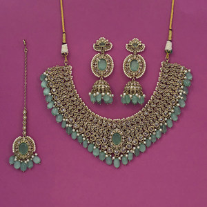 Collier de luxe de haute qualité, design antique, avec placage Mehndi 901716 - Product Image 3