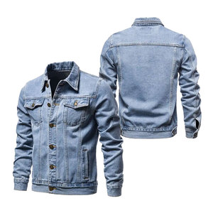 Fabricant de vêtements en gros, vestes en jean pour hommes, vestes en jean pour hommes sur mesure, couleur unie, en vente - Product Image 2