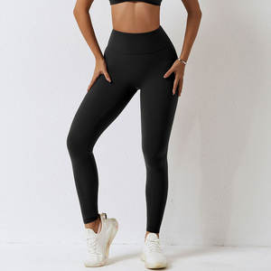 Leggings y Pantalones de Yoga de Dos Piezas a Cuadros para Mujer, Cintura Elástica sin Costuras, Secado Rápido, Transpirables y Ecológicos - Product Image 2