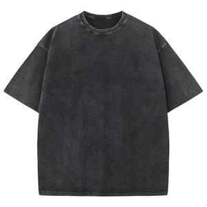 T-shirt surdimensionné à épaules tombantes pour hommes – Coupe ample, décontracté, col rond, style court et carré, idéal pour l'été - Product Image 6