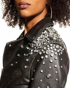 เสื้อแจ็คเก็ตซาฟารีฤดูหนาวสำหรับผู้ชาย บริการ OEM หนังแท้เคลือบผิว คอตั้ง กันน้ำ ย้อมสีเดนิมธรรมดา ลายมาตรฐาน - Product Image 2