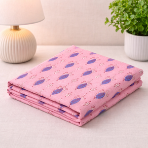 Tissu en coton imprimé rose à motif floral, doux et respirant, pour vêtements féminins, tissu pour robe Kurti, tissu pour couture artisanale - Product Image 2