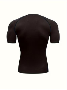 เสื้อคอมเพรสชั่นผู้ชาย ผ้าฝ้าย 100% ระบายอากาศได้ดี น้ำหนักเบา สวมใส่สบาย เหมาะสำหรับออกกำลังกาย เสื้อผ้ากีฬา ผ้าถัก - Product Image 2