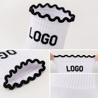 Chaussettes de Pilates Reformer avec logo personnalisé, antidérapantes, respirantes, pour femmes, chaussettes mi-hautes pour barre, yoga et studio