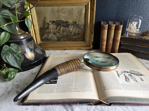 New Buffalo Horn Handle Eco-Friendly Handmade <b>Magnifying</b> Glass for Precision Reading and Classic Vintage Style High Quality - Product Image 2