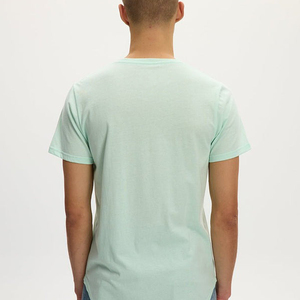 Camiseta de manga corta de algodón de punto grueso con efecto desgastado y lavado a la piedra, estilo urbano, corte regular, personalizada para hombre, verano 2026 - Product Image 3