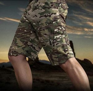 Pantalones Cortos Cargo de Camuflaje para Hombre, Cintura Media, Secado Rápido, Transpirables, con Logotipo Frontal, Estilo Workwear, Largo Bermuda, Poliéster y Otras Telas - Product Image 5