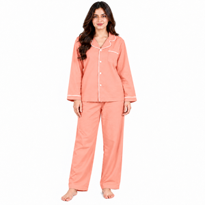 Conjunto de Pijamas Personalizados para Mujer, con Botones al Frente, Manga Larga, Ropa de Dormir Suave y Cómoda, Proveedor Mayorista - Product Image 5
