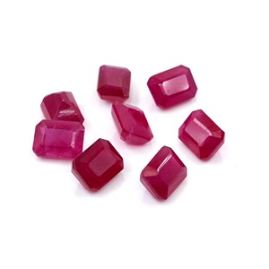 Rubis naturels de Bangkok, octogones calibrés 6x8mm, pierres précieuses de rubis naturelles facettées pour la fabrication de bijoux, prêtes à l'emploi - Product Image 5