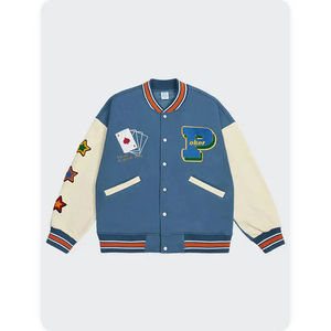 Blousons de baseball vintage personnalisés en toile brodée 2025 pour hommes – Couleurs personnalisées, réversibles, séchage rapide, style urbain - Product Image 3