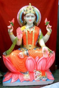 รูปปั้นหินอ่อน Laxmi - Product Image 6