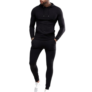 Ensemble sweat à capuche et pantalon pour homme sur mesure, en coton tricoté respirant, collection automne-hiver, avec cordon de serrage, prix de gros abordable - Product Image 2
