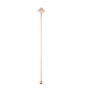 Agitateur à cocktail en acier inoxydable or rose de qualité supérieure avec élégant embout diamanté, bâtonnet mélangeur réutilisable en métal pour bar et fête - Product Image 1