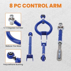 Adjustable Front Tension Rod and Rear Camber Toe Traction Arms Specific Control Arms Designed for Nissan 240sx S13 - Product Image 3