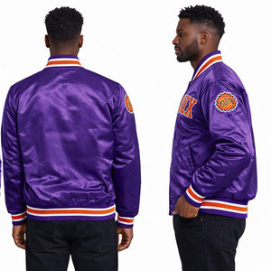 Chaquetas de Béisbol de Satén con Parches de Logotipo Bordados Personalizados, Chaquetas de Nylon para Hombre, Moda de Invierno, Estilo Casual, Deportivo, Universitario, Varsity - Product Image 3