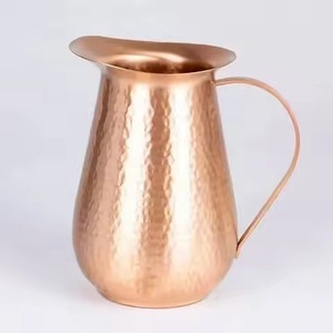 Attractive Copper Jug Elegant Water Pitcher Drinkware for Kitchen Dining <b>Table</b> Serving - Product Image 6