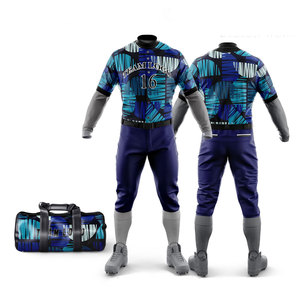 Precio al por mayor: Conjunto completo de ropa de béisbol para equipos, paquete de camiseta, pantalones y bolsa de deporte, listo para jugar, con logotipo personalizado. - Product Image 6