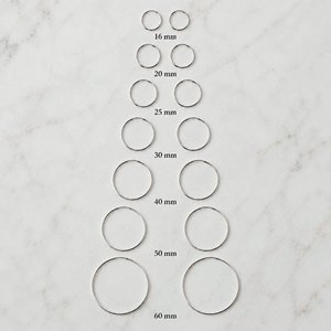 Pendientes de Aro de Plata de Ley 925, Diseño Minimalista, Unisex, para Uso Diario, Juego de Joyería Ligera - Product Image 4