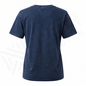 Customized Color Label Streetwear Stock <b>Bulk</b> Mix Clothes Solid Summer Wear French <b>Terry</b> Heavyweight Acid Washed T-Shirt Men - Product Image 2