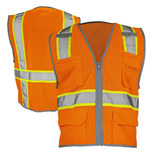 <b>Worker</b> Safety Clothing Road Vest High Visibility Reflective Tape Breathable Working Construction Vest <b>Jackets</b> for <b>Worker</b> - Product Image 1