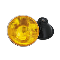 Phare rond semi-étanche 7 pouces 6014 en verre plat/courbé avec ampoule H4 adaptative, faisceau haut/bas, boîtier en fer noir - Vente en gros usine