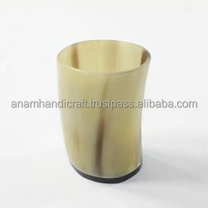 Personalizado exquisito Vintage oso bebiendo Koi taza hecha a mano cuerno Natural corto antiguo tallado estilo Animal negocio perfecto - Product Image 2