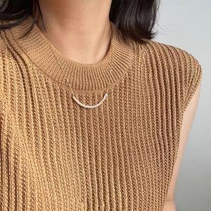 Collar de Perlas de Agua Dulce Naturales Sonrientes, Estilo Chic y Fresco para Mujer, Plata 925, Estilo Retro de Lujo Ligero, para Combinar en Capas - Product Image 1