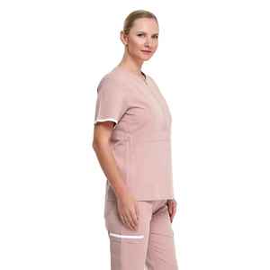 Ensemble d'uniformes d'hôpital unisexe en coton léger, blouses d'infirmière personnalisées avec poches, tissu satiné élégant, vente chaude - Product Image 1