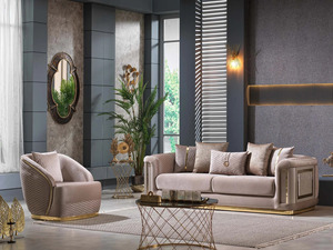 Luxury Solid Teak Wood <b>Sofa</b> Set Modern Glam Velvet 3 2 1 1 Seater <b>Gold</b> Inlay <b>Sofa</b> Coffee Table Villa Living Room Furniture - Product Image 5