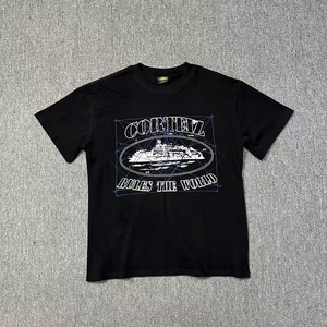 Camiseta de Manga Corta con Estampado Hip Hop de la Costa Oeste para Hombre y Mujer, Atuendo de Pareja Moderno para el Verano - Product Image 3