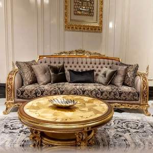 Luxury Classic Royal Traditional Durable <b>Wood</b> <b>Sofa</b> Set Sponge Filling for Apartment Living Room Furniture Amangiri Indonesia - Product Image 5