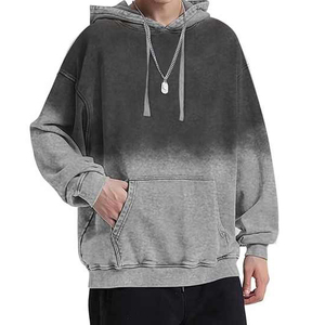 เสื้อฮู้ดดี้ผู้ชายแบบฟอกสี ทรงโอเวอร์ไซส์ หนานุ่ม สวมใส่สบาย สไตล์สตรีทแฟชั่น สามารถสั่งทำได้ - Product Image 1